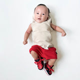 BAMBOO JOGGER SHORTS- Red - HoneyBug 