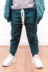 JOGGERS- Peacock Bamboo French Terry - HoneyBug 