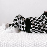 JOGGERS- B+W Check Bamboo French Terry - HoneyBug 