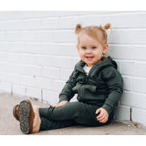 ZIP HOODIE- Moss Bamboo French Terry - HoneyBug 