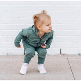 ZIP HOODIE- Slate Bamboo French Terry - HoneyBug 