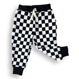 JOGGERS- B+W Check Bamboo French Terry - HoneyBug 