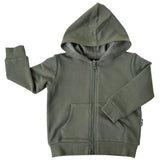 ZIP HOODIE- Moss Bamboo French Terry - HoneyBug 