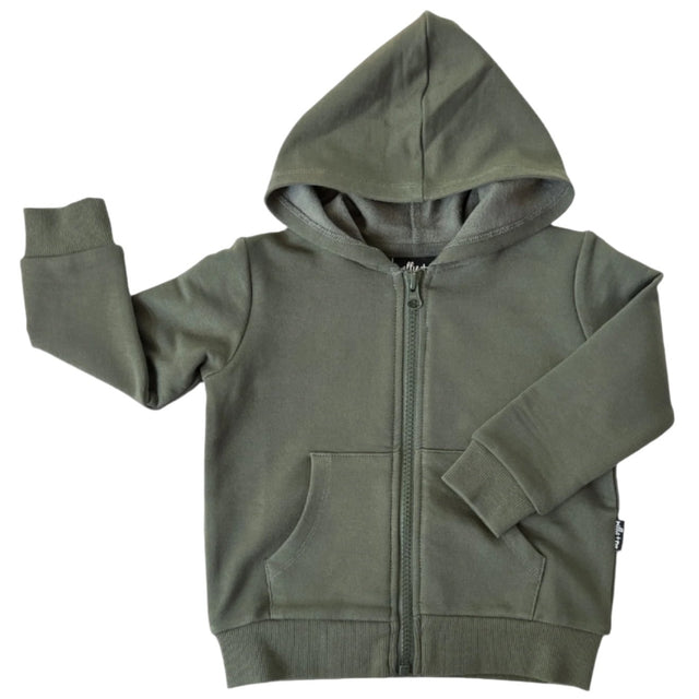 ZIP HOODIE- Moss Bamboo French Terry - HoneyBug 
