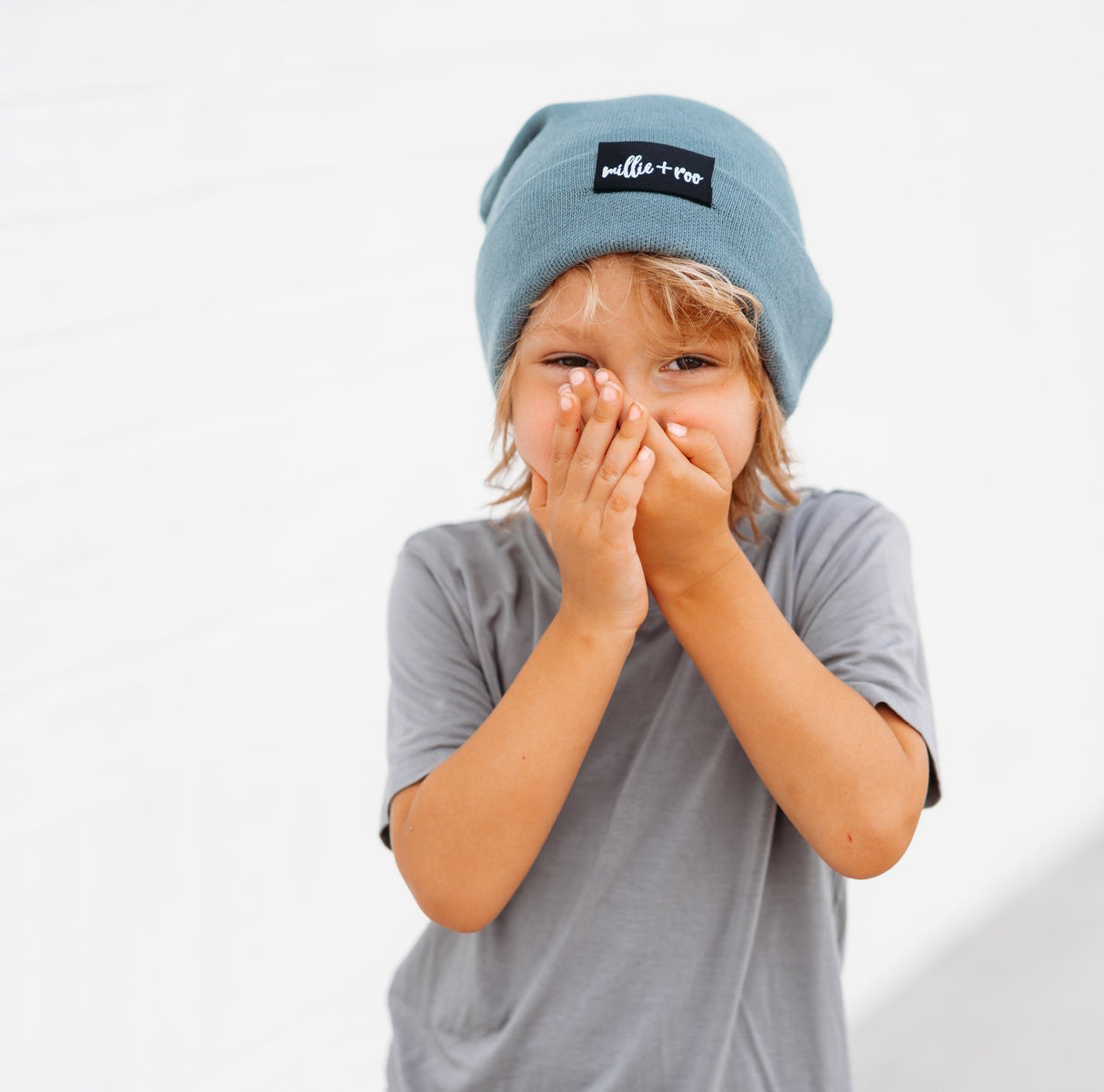 BAMBOO CUFF BEANIE- Slate - HoneyBug 