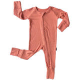 ZIP ROMPER - Red Rock Ribbed - HoneyBug 