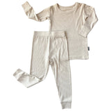LONG SLEEVE 2 PIECE SETS- Clay Ribbed - HoneyBug 