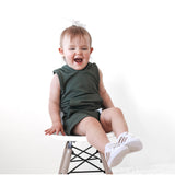BAMBOO HOODIE TANK- Moss - HoneyBug 