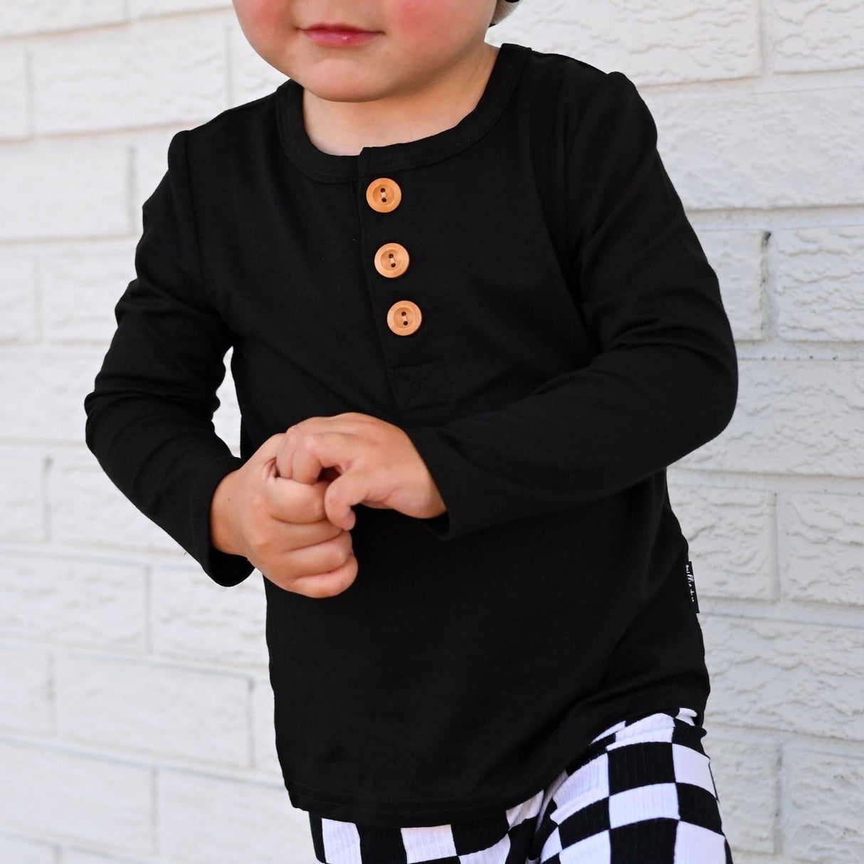 HENLEY LONG SLEEVE- Midnight - HoneyBug 