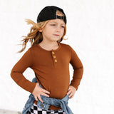 HENLEY LONG SLEEVE- Sienna - HoneyBug 