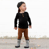 HENLEY LONG SLEEVE- Midnight - HoneyBug 