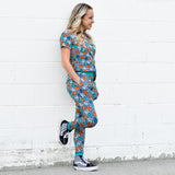 MAMA V-NECK- Blue Check Smile - HoneyBug 