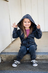 ZIP HOODIE- Midnight Snow Wash - HoneyBug 