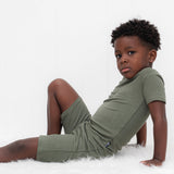 TWO PIECE SHORTIE SET- Moss Ribbed - HoneyBug 