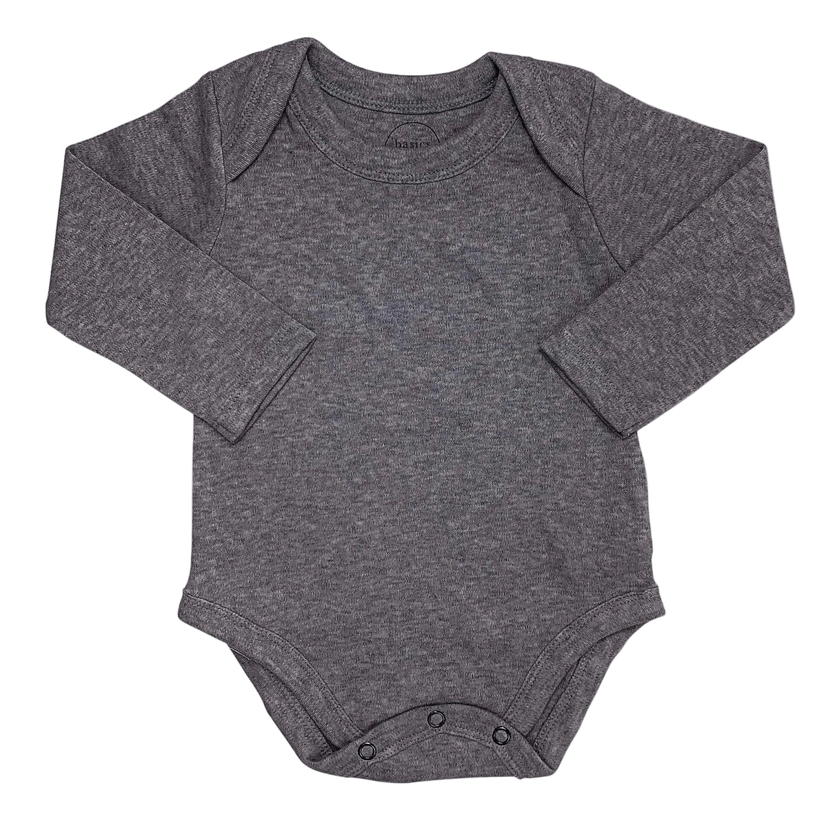 basics long bodysuit | charcoal