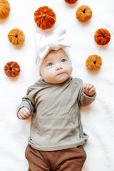 LONG SLEEVE HOODIE- Mushroom - HoneyBug 