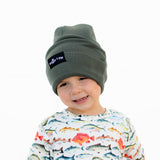 BAMBOO CUFF BEANIE- Sage - HoneyBug 