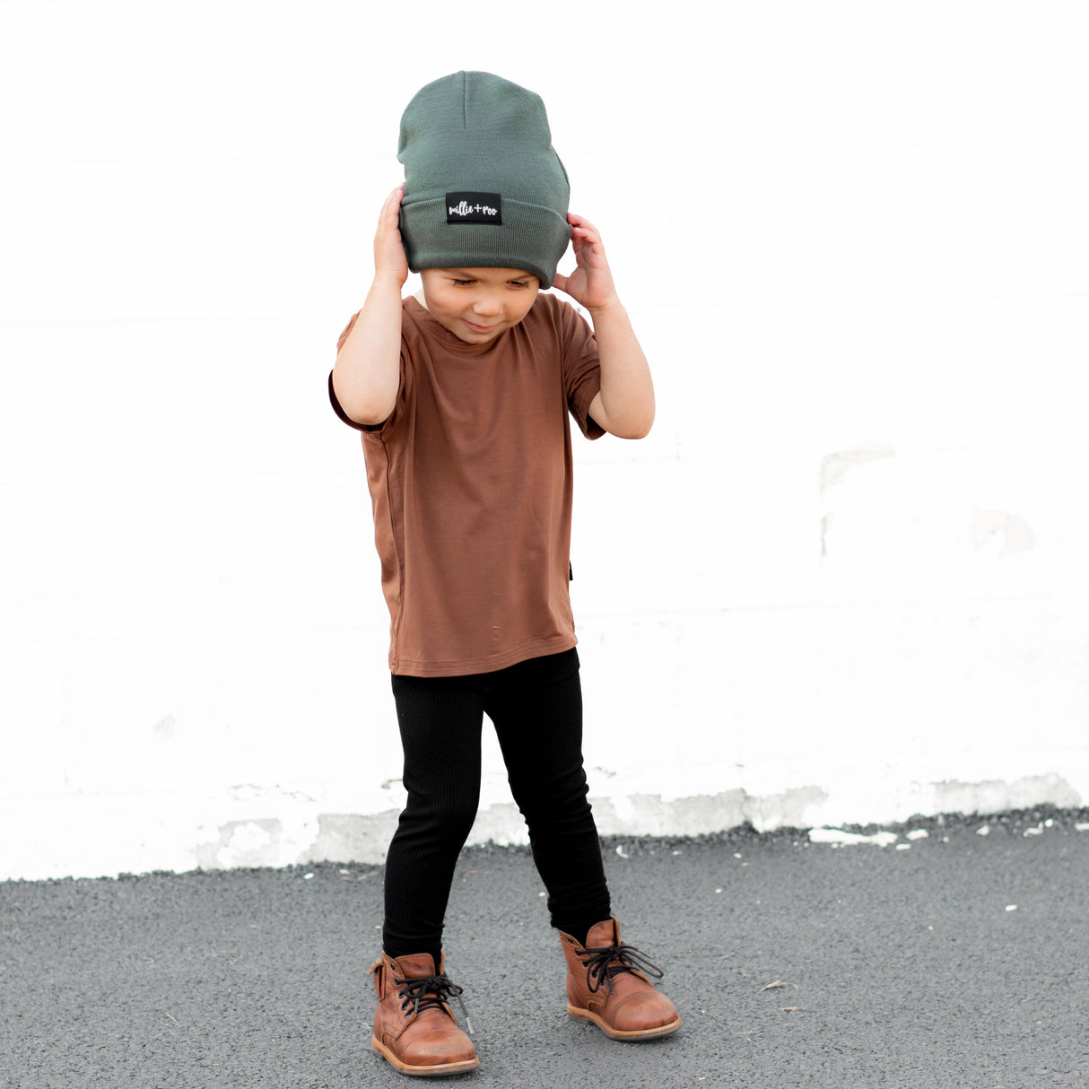 BAMBOO CUFF BEANIE- Sage - HoneyBug 