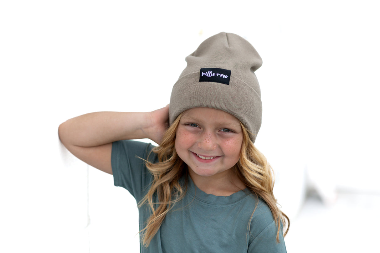 BAMBOO CUFF BEANIE- Mushroom - HoneyBug 