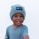 BAMBOO CUFF BEANIE- Slate - HoneyBug 