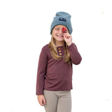HENLEY LONG SLEEVE- Black Cherry - HoneyBug 