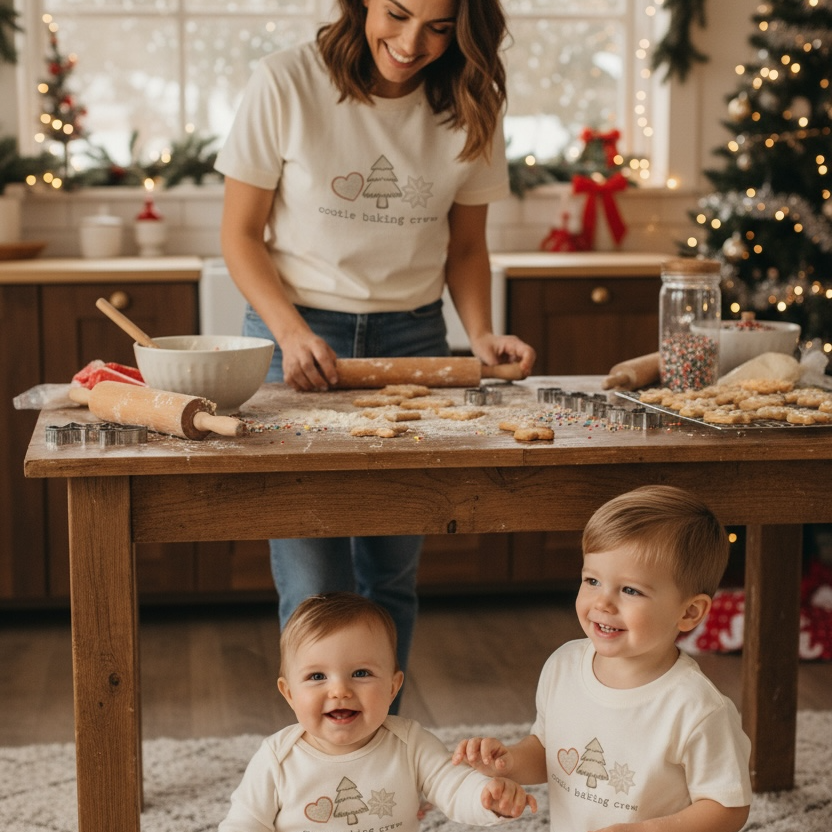 Cookie Baking Crew Organic Baby Bodysuit Long Sleeve