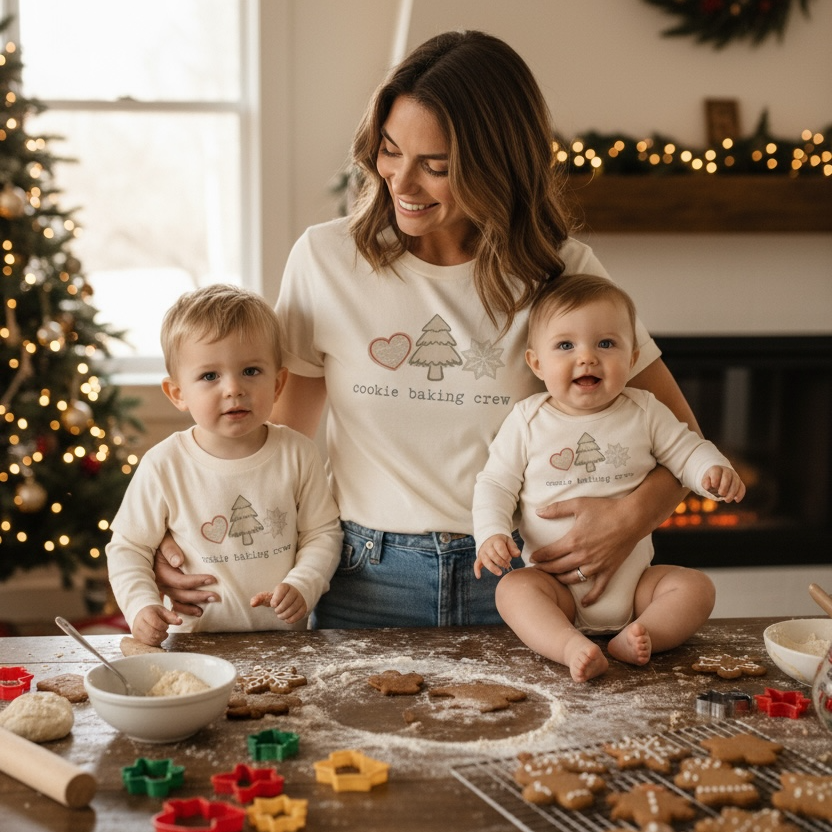 Cookie Baking Crew Organic Baby Bodysuit Long Sleeve