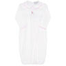 Pink Bear Embroidery Gown - HoneyBug 