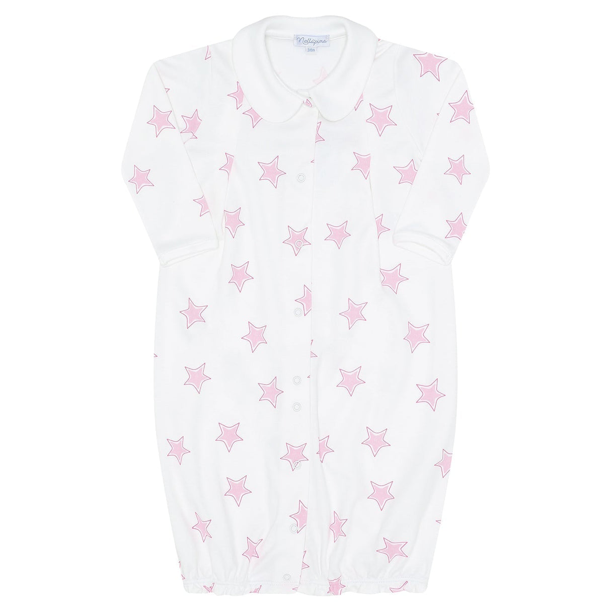 Pink Stars Print Converter Gown