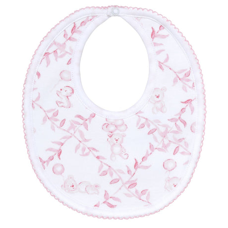 Pink Bears Trellace Bib - HoneyBug 