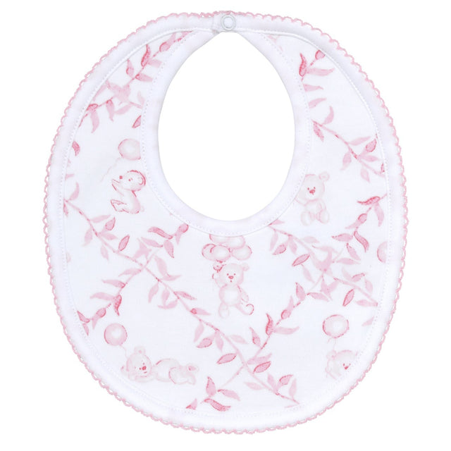 Pink Bears Trellace Bib - HoneyBug 