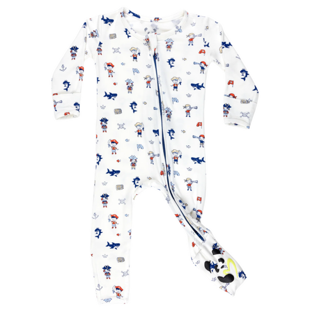 Pirate Bamboo Convertible Footie - HoneyBug 