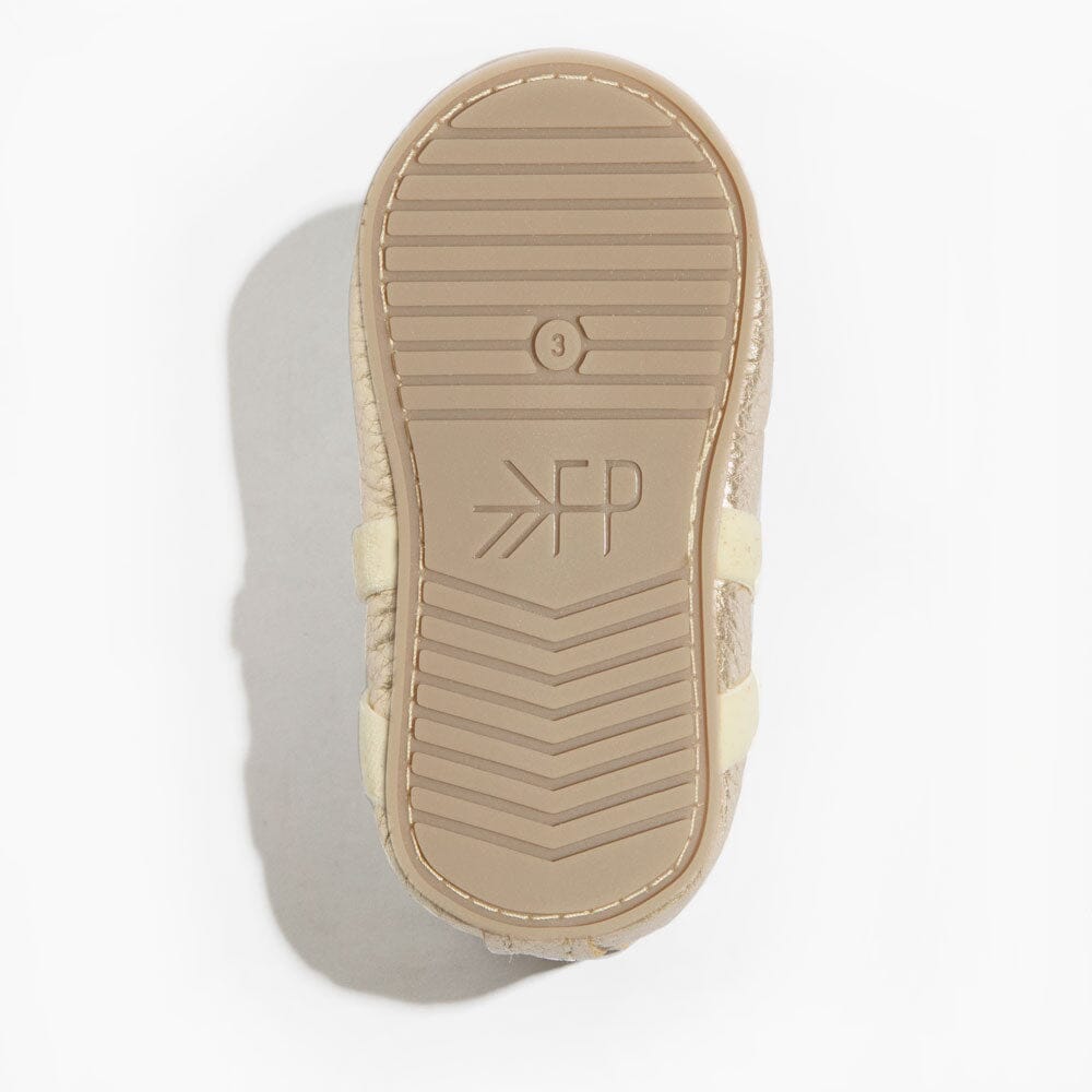 Platinum Ballet Slipper Baby Shoe - HoneyBug 