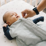 Cotton Muslin Quilted Sleep Bag - Sea Salt - HoneyBug 