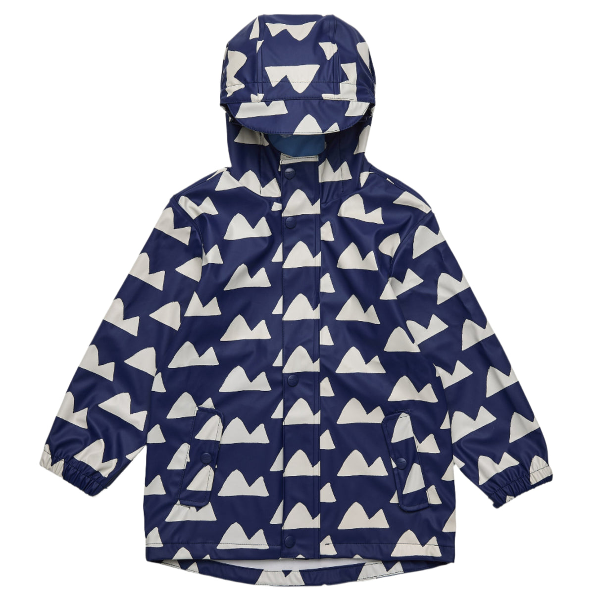 Navy Peak to Peak Recycled Waterproof Raincoat - HoneyBug 