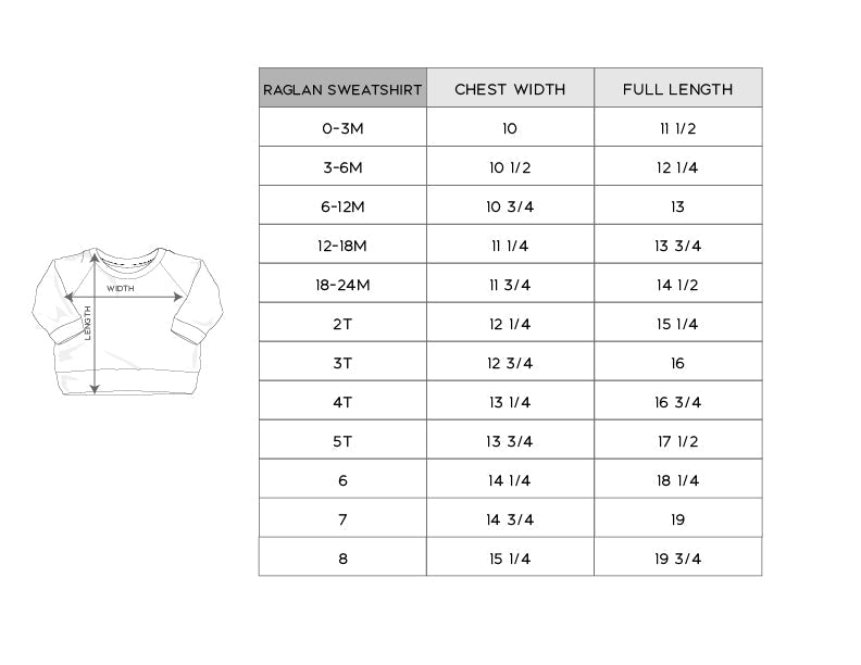 Girl's Raglan Sweatshirt - HoneyBug 