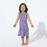 Rainbow Bear Bamboo Girls' Sleeveless Dress - HoneyBug 