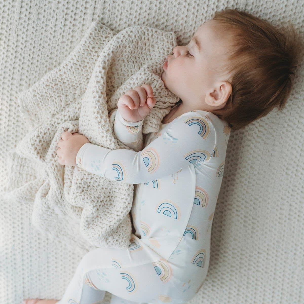 Rainbows Bamboo Convertible Footie - HoneyBug 