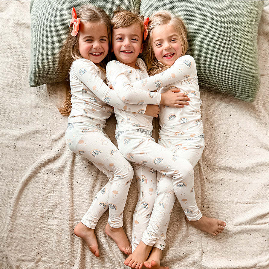 Rainbows Bamboo Kids Pajamas - HoneyBug 