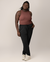 Ribbed Bamboo Racerback Nursing Tank | Redwood - HoneyBug 