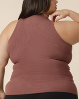 Ribbed Bamboo Racerback Nursing Tank | Redwood - HoneyBug 