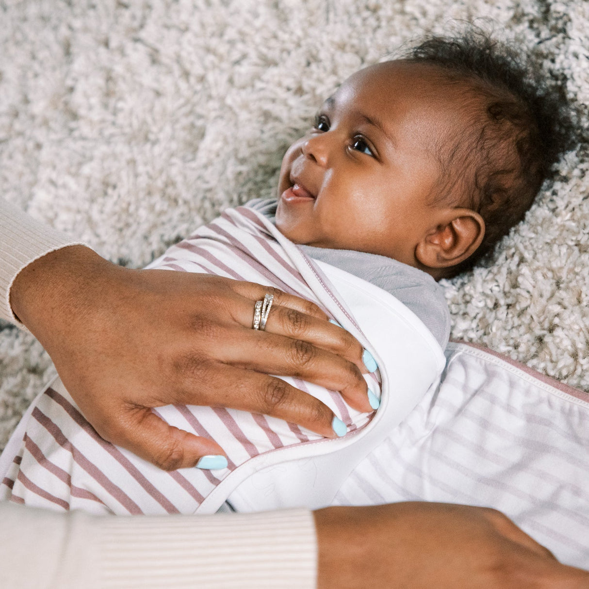 Rose Stripes Swaddle II - HoneyBug 