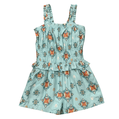 Ruffle Strap Shorts Romper