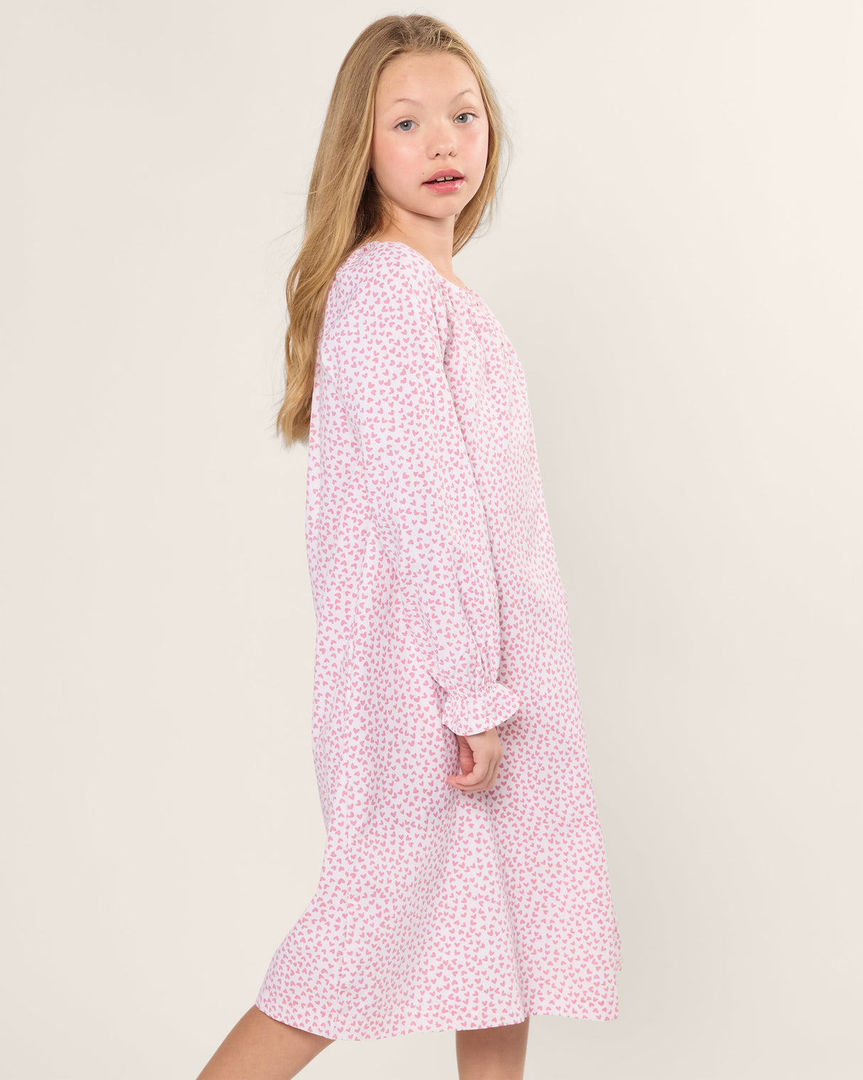 Girl's Twill Delphine Nightgown in Sweethearts