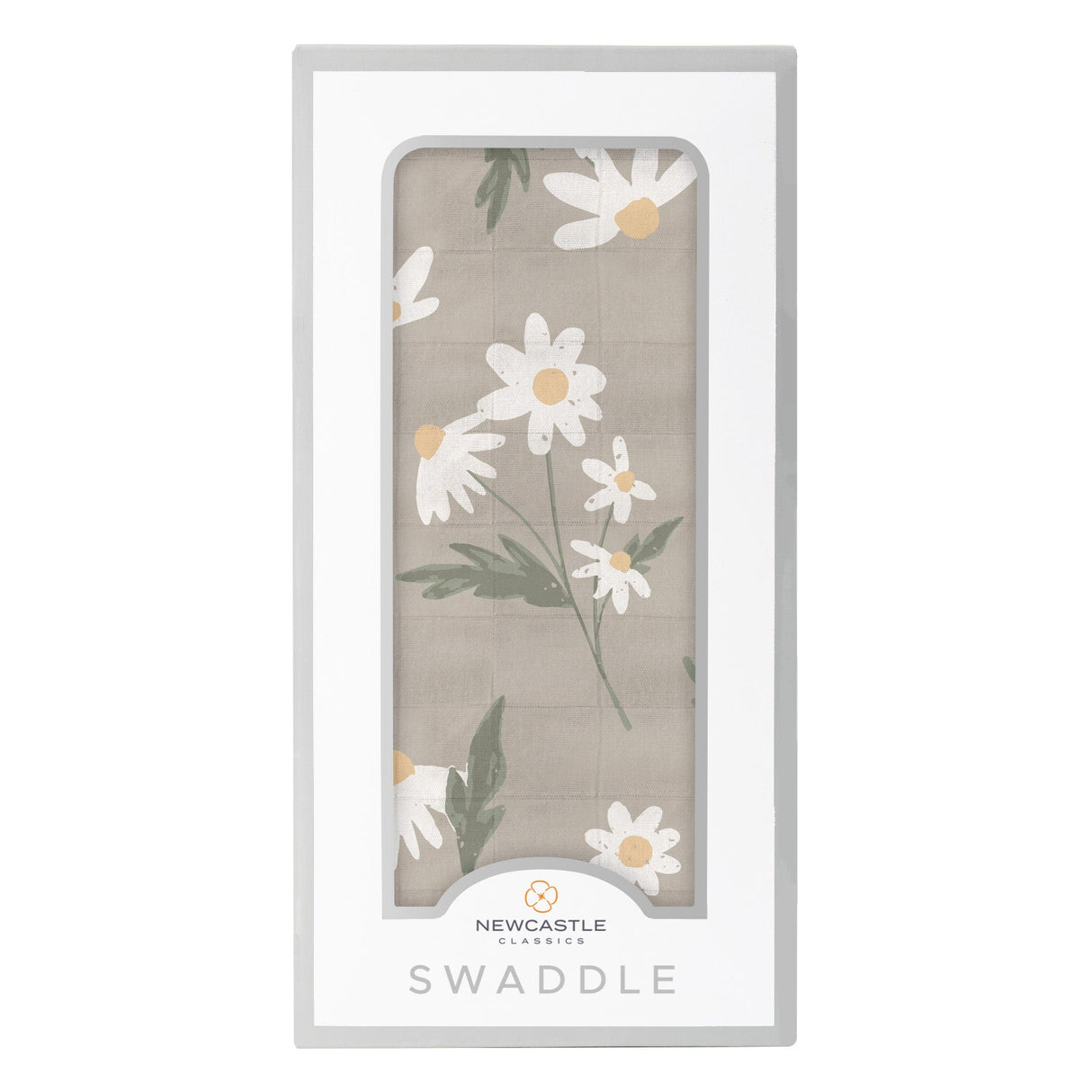 White Daisy Bamboo Swaddle