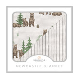 Wilderness Bear & Pencil Stripe Bamboo Newcastle Blanket