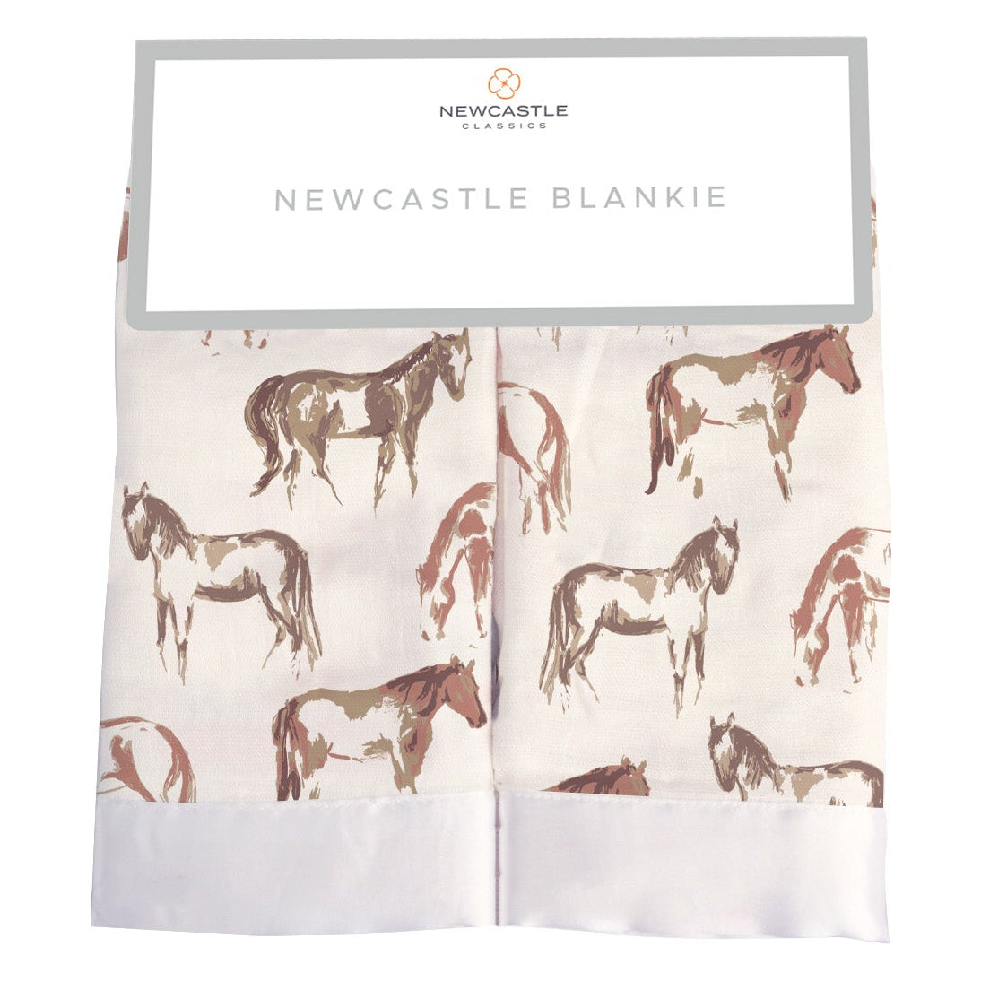 Wild Horse Bamboo Muslin Security Baby Blankie