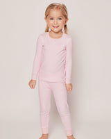 Kid's Pima Snug Fit Pajama Set in Pink Stripes - HoneyBug 