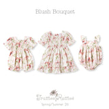 Blush Bouquet Smocked Puff Sleeve Dress