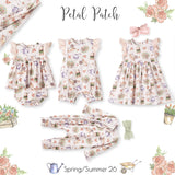 Petal Patch Baby Girl Romper – Bamboo One-Piece with Eyelet